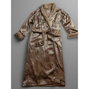 LITTLE GIRAFFE Women's Flax Super Soft Faux Fur Luxe Satin Robe Size 1 M